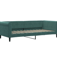 Tagesbett Ausziehbar mit Schubladen Dunkelgrün 90x200 cm Samt