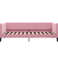 Tagesbett Ausziehbar mit Schubladen Rosa 90x200 cm Samt