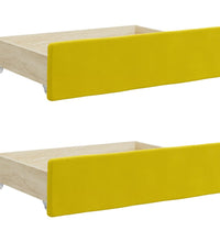Tagesbett Ausziehbar mit Schubladen Gelb 90x200 cm Samt