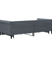 Tagesbett Ausziehbar mit Schubladen Dunkelgrau 100x200 cm Samt