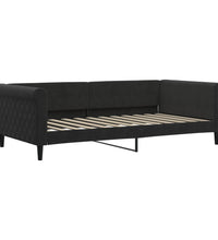 Tagesbett Ausziehbar mit Schubladen Schwarz 100x200 cm Samt