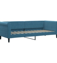 Tagesbett Ausziehbar mit Schubladen Blau 80x200 cm Samt