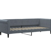 Tagesbett Ausziehbar mit Schubladen Dunkelgrau 80x200 cm Samt