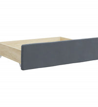 Tagesbett Ausziehbar mit Schubladen Dunkelgrau 80x200 cm Samt