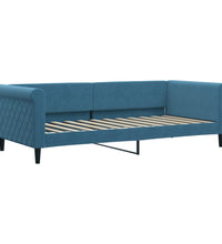 Tagesbett Ausziehbar mit Schubladen Blau 90x200 cm Samt