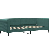 Tagesbett Ausziehbar mit Schubladen Dunkelgrün 90x200 cm Samt