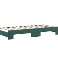 Tagesbett Ausziehbar mit Schubladen Dunkelgrün 90x200 cm Samt