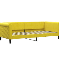 Tagesbett Ausziehbar mit Schubladen Gelb 90x200 cm Samt
