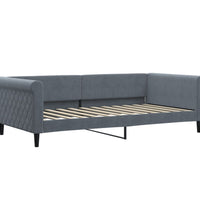 Tagesbett Ausziehbar mit Schubladen Dunkelgrau 100x200 cm Samt