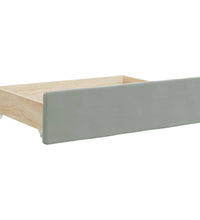 Tagesbett Ausziehbar mit Schubladen Hellgrau 90x190 cm Samt