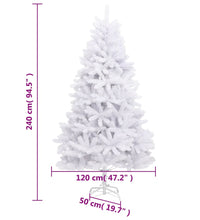 Künstlicher Weihnachtsbaum Klappbar mit Ständer Weiß 240 cm