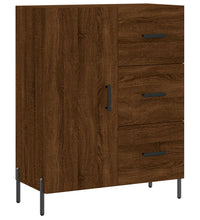 Highboard Braun Eichen-Optik 69,5x34x180 cm Holzwerkstoff