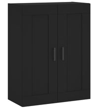 Highboard Schwarz 69,5x34x180 cm Holzwerkstoff
