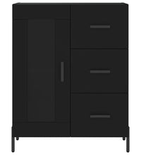 Highboard Schwarz 69,5x34x180 cm Holzwerkstoff