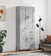 Highboard Betongrau 69,5x34x180 cm Holzwerkstoff