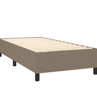 Boxspringbett mit Matratze Taupe 90x200 cm Stoff