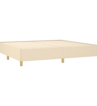 Boxspringbett mit Matratze Creme 200x200 cm Stoff
