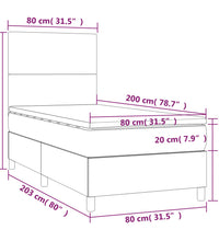 Boxspringbett mit Matratze Dunkelgrün 80x200 cm Samt