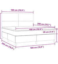 Boxspringbett mit Matratze Dunkelgrün 180x200 cm Samt
