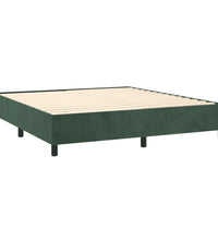 Boxspringbett mit Matratze Dunkelgrün 180x200 cm Samt