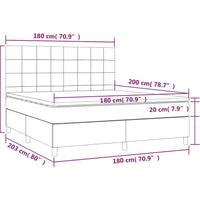 Boxspringbett mit Matratze Dunkelgrün 180x200 cm Samt