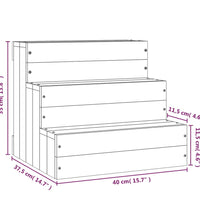 Haustiertreppe 40x37,5x35 cm Massivholz Kiefer