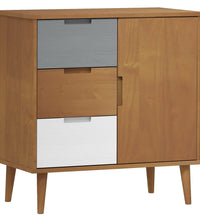 Sideboard MOLDE Braun 76,5x40x80 cm Massivholz Kiefer