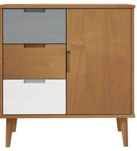 Sideboard MOLDE Braun 76,5x40x80 cm Massivholz Kiefer