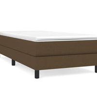 Boxspringbett mit Matratze Dunkelbraun 80x200 cm Stoff