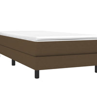 Boxspringbett mit Matratze Dunkelbraun 80x200 cm Stoff