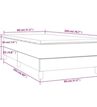 Boxspringbett mit Matratze Dunkelbraun 80x200 cm Stoff
