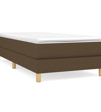 Boxspringbett mit Matratze Dunkelbraun 80x200 cm Stoff