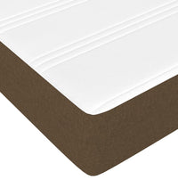 Boxspringbett mit Matratze Dunkelbraun 80x200 cm Stoff