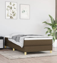 Boxspringbett mit Matratze Dunkelbraun 80x200 cm Stoff