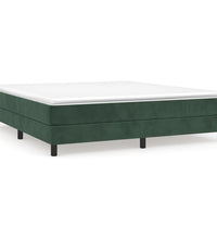 Boxspringbett mit Matratze Dunkelgrün 180x200 cm Samt