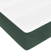 Boxspringbett mit Matratze Dunkelgrün 180x200 cm Samt