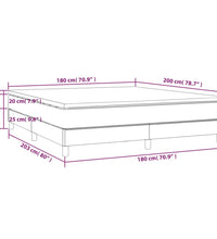Boxspringbett mit Matratze Dunkelgrün 180x200 cm Samt
