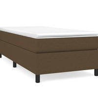 Boxspringbett mit Matratze Dunkelbraun 80x200 cm Stoff