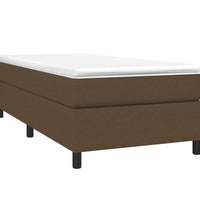 Boxspringbett mit Matratze Dunkelbraun 80x200 cm Stoff