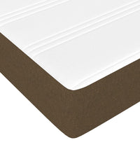 Boxspringbett mit Matratze Dunkelbraun 80x200 cm Stoff