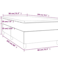 Boxspringbett mit Matratze Dunkelbraun 80x200 cm Stoff