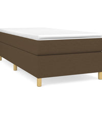 Boxspringbett mit Matratze Dunkelbraun 80x200 cm Stoff