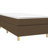 Boxspringbett mit Matratze Dunkelbraun 80x200 cm Stoff