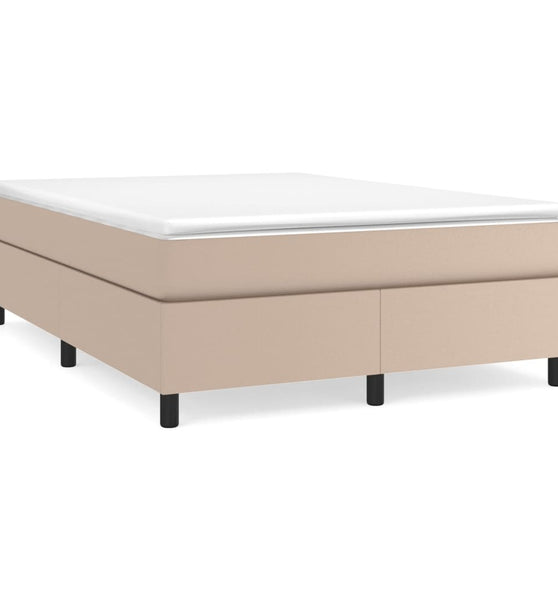 Boxspringbett Matratze Cappuccino-Braun 180x200 cm Kunstleder