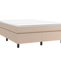 Boxspringbett Matratze Cappuccino-Braun 180x200 cm Kunstleder