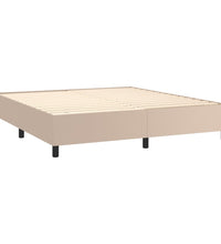 Boxspringbett Matratze Cappuccino-Braun 180x200 cm Kunstleder