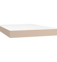 Boxspringbett Matratze Cappuccino-Braun 180x200 cm Kunstleder