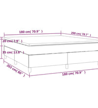 Boxspringbett Matratze Cappuccino-Braun 180x200 cm Kunstleder