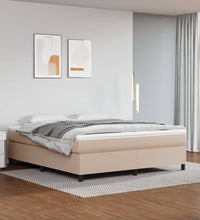 Boxspringbett Matratze Cappuccino-Braun 180x200 cm Kunstleder