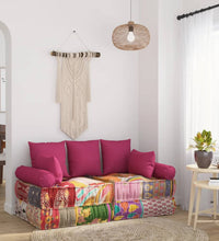 7-tlg. Dekokissen-Set Rosa Stoff